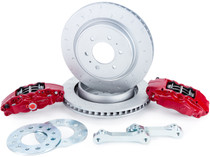 Alcon BKR5059D07 - 10-14 & 17-18 Raptor/09-17 F150 360x32 Rotors 4-Piston Red Rear Brake Kit w/o Elect Park Brake