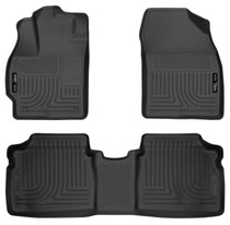 Husky Liners 98921 - 10-12 Toyota Prius WeatherBeater Combo Black Floor Liners