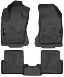 Husky Liners 99081 - 2015 Jeep Renegade Weatherbeater Black Front and Second Row Floor Liners