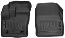 Husky Liners 18321 - 2014-2015 Ford Transit Connect WeatherBeater Front Black Floor Liners