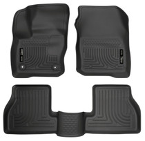 Husky Liners 99771 - 2016 Ford Focus Weatherbeater Front and 2nd Seat Floor Liners - Black