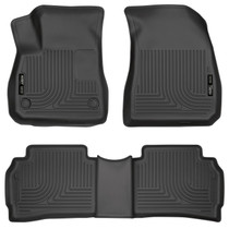 Husky Liners 99191 - 2016 Chevy Malibu Weatherbeater Black Front & 2nd Seat Floor Liners (Footwell Coverage)