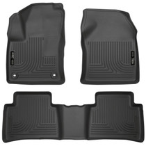 Husky Liners 98991 - 2016 Toyota Prius Weatherbeater Black Front & 2nd Seat Floor Liners (Footwell Coverage)