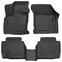 Husky Liners 98791 - 17 Ford Fusion / 17 Lincoln MKZ Black Front and 2nd Row Floor Liners