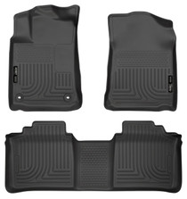 Husky Liners 98501 - 13-14 Toyota Avalon Electric/Gas Weatherbeater Black Front & 2nd Seat Floor Liners