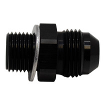 Deatschwerks 6-02-0619-B - 8AN Male Flare to M16 X 1.5 Male Metric Adapter (Incl Washer) - Anodized Matte Black