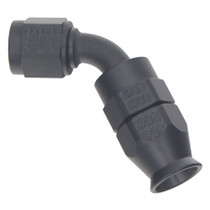 Deatschwerks 6-02-0871-B - 6 AN Female Flare Swivel 60-Degree Hose End PTFE - Anodized Matte Black