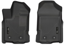 Husky Liners 13411 - 2019 Ford Ranger SuperCrew Cab & SuperCab WeatherBeater Black Floor Liners