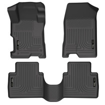 Husky Liners 98401 - 08-12 Honda Accord (4DR) WeatherBeater Combo Black Floor Liners (One Piece for 2nd Row)
