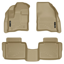 Husky Liners 98703 - 10-13 Ford Taurus WeatherBeater Combo Tan Floor Liners