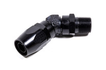 Fragola 194510-BL - 10AN x 45 Degree Hose End x 1/2 NPT - Black