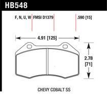 Hawk HB548D.510 - 15-19 Alfa Romeo 4C 1.7L Base OE Incl.Pad Wear Sensor Front ER-1 Brake Pads