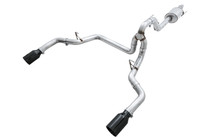 AWE 3015-33120 - 2015+ Ford F-150 0FG Dual Exit Performance Exhaust System w/5in Diamond Black Tips