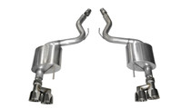 Corsa Performance 14334 - 15-16 Ford Mustang GT 5.0 3in Axle Back Exhaust Polish Quad Tips (Sport)