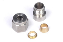 Haltech HT-010812 - 1/4in Stainless Steel Weld-On Kit (Incl Nut & Ferrule)