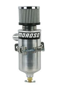 Moroso 85465 - Breather Tank/Catch Can -12An Male Fitting - Aluminum
