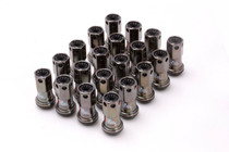 Project Kics WRIF01CK - 12X1.50 R40 Iconix Classical Lug Nuts w/ Black Plastic Cap - 20 - No Locks