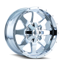 Mayhem 8040-2983C - 8040 Tank 20x9 / 6x139.7 BP / -12mm Offset / 108mm Hub Chrome Wheel