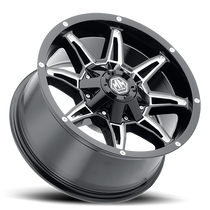 Mayhem 8090-2937M - Offroad Wheels Rampage 8090 BK 20x9 Milled Spokes Black 0 Off Set 6 Lug 5 BSM 106 Bore Cast Aluminum