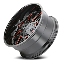 Mayhem 8107-22137BTR - Offroad Wheels Cogent 8107 RD 22x10 Prism Red Black -19 Off Set 6 Lug 4.75 BSM 106 Bore Cast Aluminum