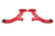 BMR AA754R - 10-14 Ford Mustang / Shelby GT500 Non-Adj. Lower A-Arms (Poly/Delrin) - Red