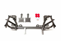 BMR KM019-1H - 93-02 F-Body K-Member w/ Low Mount Turbo LS1 Motor Mounts and Pinto Mounts - Black Hammertone