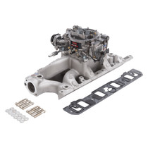 Edelbrock 2033 - Manifold And Carb Kit Performer RPM Air-Gap Small Block Ford 289-302 Natural Finish