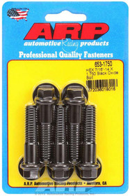 ARP 653-1750 - 7/16-14 x 1.750 Hex Black Oxide Bolts (Pack of 5)