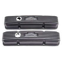 Edelbrock 41433 - Valve Cover Classic Series Chevrolet 1959-1986 262-400 CI V8 Black