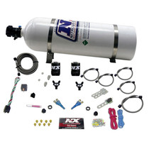 Nitrous Express 20215-15 - GM EFI Dual Nozzle Nitrous Kit (100-300HP) w/15lb Bottle