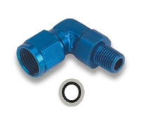 Earl's Performance 923191ERL - 90 Deg. Aluminum AN to NPT Adapter