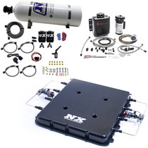 Nitrous Express 20939BMF-15 - Nitrous & Water Injection Kit w/Billet LT4 Supercharger Lid w/15lb Bottle