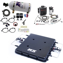 Nitrous Express 20939BMF-10 - Nitrous & Water Injection Kit w/Billet LT4 Supercharger Lid w/10lb Bottle