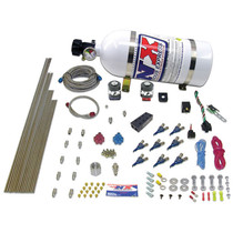 Nitrous Express 80000EFI-15 - V8AN Gasoline EFI Nitrous Kit (100-500HP) w/15lb Bottle