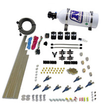 Nitrous Express 80001EFI-05 - 8 Cyl Piranha Direct Port 4 Solenoids Nitrous Kit (200-500HP EFI Jets) w/5lb Bottle