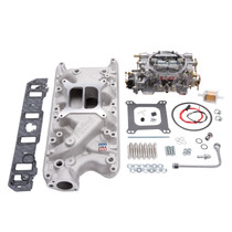 Edelbrock 2031 - Manifold And Carb Kit Performer Small Block Ford 289-302 Natural Finish