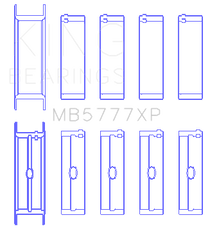 King Engine Bearings MB5777XP STDX - Main Bearing Set - Dart LS-Next Block