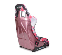 NRG FRP-302-SAKURA - FRP Bucket Seat PRISMA Japanese Cherry Blossom Edition W/ Pink Pearlized Back - Large