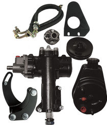 Borgeson 999006 -  Steering Conversion Kit - P/N:  - 1955-1957 Chevy complete power steering conversion kit. For cars with a SBC/SWP and a 1 in. Double-D column