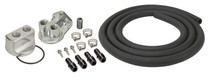 Derale 15717 - Engine Oil Filter Relocation Kit, 1/2" NPT Ports w/ 18x1.5mm Engine Thread Size