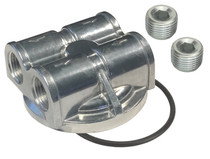 Derale 15756 - Dual Side Ports Spin On Adapter with 1/2" NPT Ports and 20mm Filter Thread