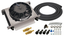 Derale 15960 - 25 Row Hyper-Cool Remote Transmission Cooler Kit, -8AN