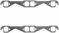 FEL-PRO MS 94054 - Exhaust Header / Manifold Gasket - 1.480 x 1.540 in Rounded Port - Graphite - Small Block Chevy - Pair