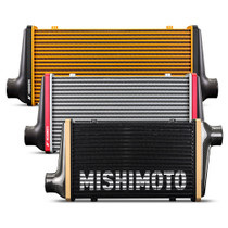 Mishimoto MMINT-UCF-M5G-S-GR - Universal Carbon Fiber Intercooler - Matte Tanks - 525mm Gold Core - S-Flow - GR V-Band
