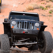 Rock Slide Engineering FB-S-101-JK - Jeep JK Shorty Front Bumper For 07-18 Wrangler JK With Winch Plate No Bull Bar Rigid Series