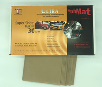 Hushmat 10801 - Super Bulk Kit - Silver Foil with Self-Adhesive Butyl-9 Sheets 18inx32in ea 36 sq ft