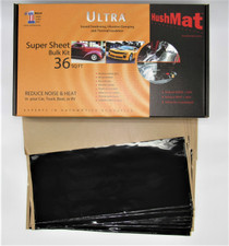 Hushmat 10800 - Super Bulk Kit - Stealth Black Foil with Self-Adhesive Butyl-9 Sheets 18inx32in ea 36 sq ft