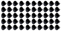 Ti22 Performance TIP8110-50 - Large Head Dzus Buttons .500 Long 50 Pack Black