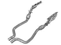 AFE Twisted Steel 1 3/4" Twisted Steel Shorty Headers and Connection Pipes (Street Series High Flow Cats) - 2011-2015 Dodge Charger, Challenger, and Chrysler 300C (6.4L Hemi V8) - 48-42002-YC