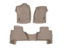 Weathertech 456071-456952 - 2015+ Cadillac Escalade Front and Rear Floorliners - Tan